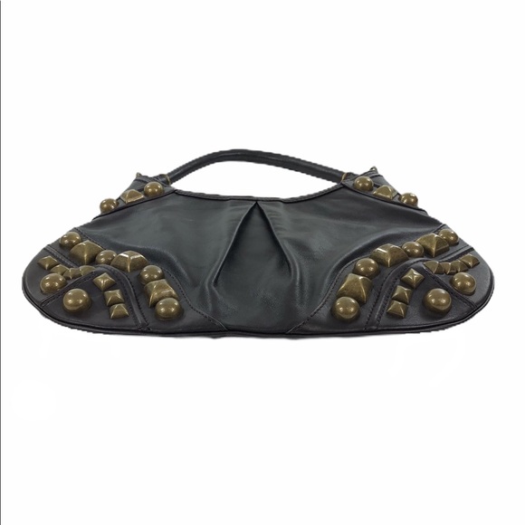 Burberry Alverton Leather Studded Hobo Bag NWT - Picture 6 of 8